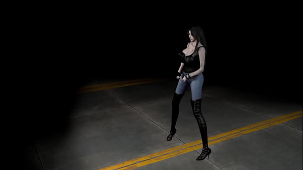 3D big boobs Asian mature milf cheating with BBC in public